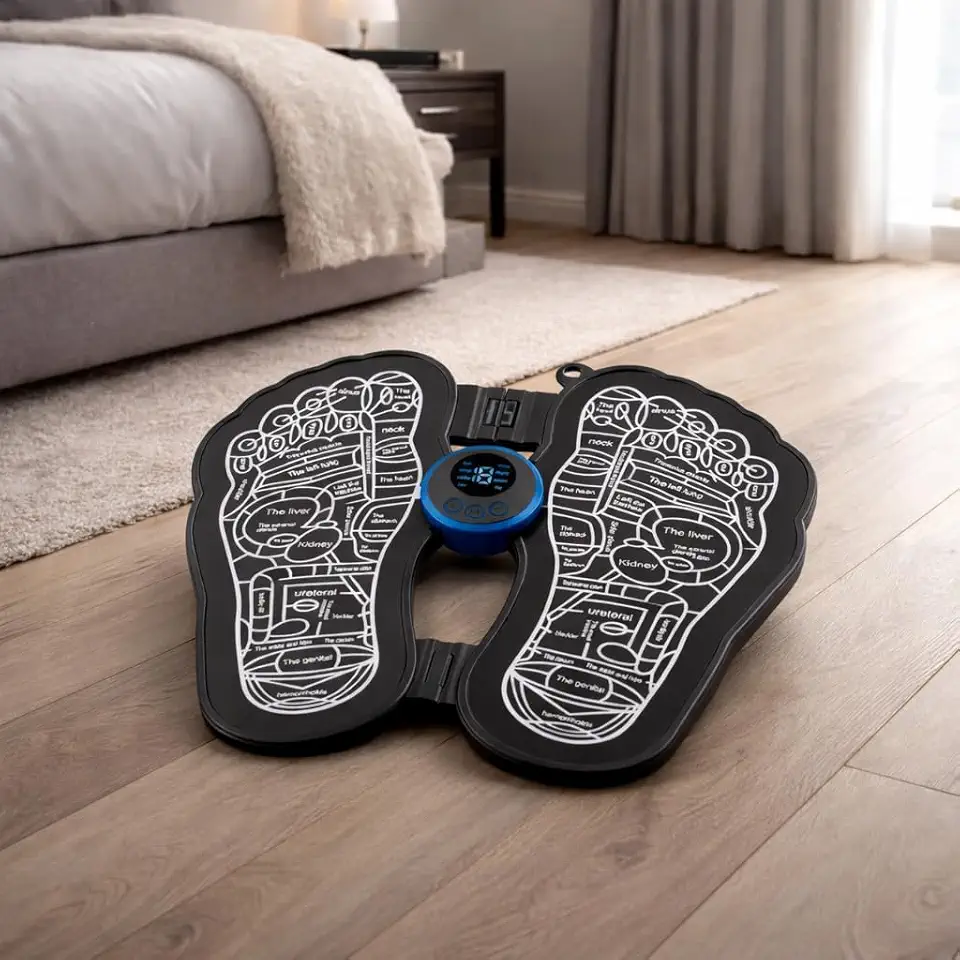 Massageador Para Pés Elétrico EMS USB Alívio Dor Acupuntura