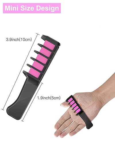 Miniatura 3 de MSDADA Nuevo peine de tiza para el cabello, tinte temporal para niñas y niños con cabello de color claro, tiza lavable para niñas de 4, 5, 6, 7, 8,