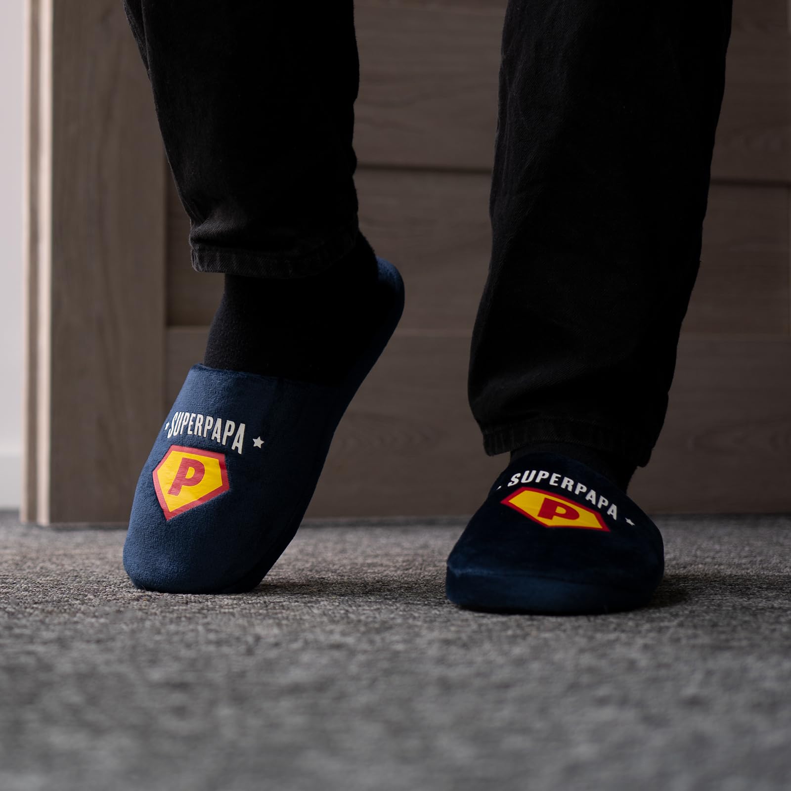 soxo Super Papa Cadeaux Chausson Homme Pantoufles Hommes Fantaisie Chaussons D'intérieur Humour Porte-Clés 3 Tailles