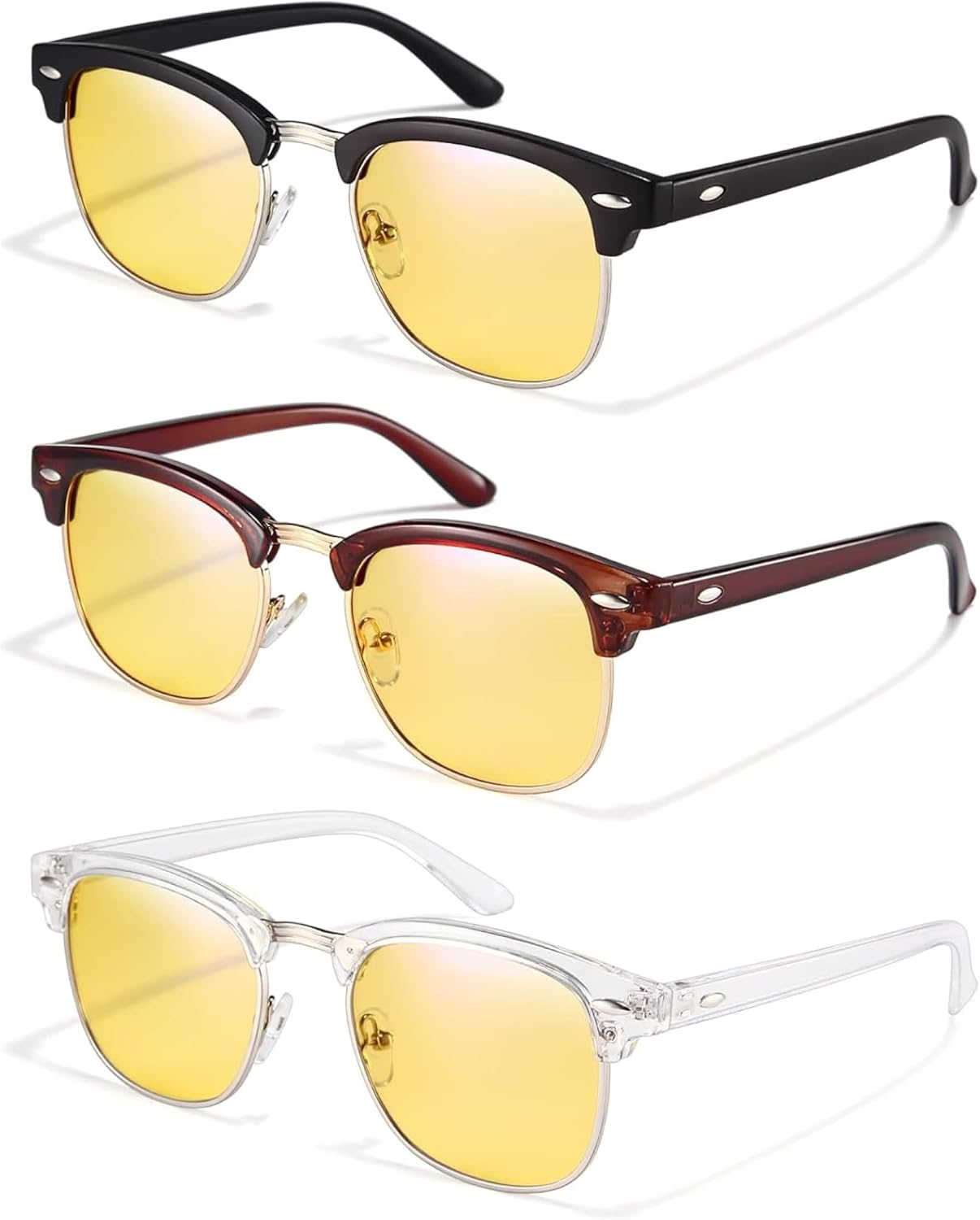 racico Blue Light Glasses for Men & Women - Mixed Material + Metal Frames with UV Protection Coating