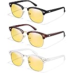 racico Blue Light Glasses for Men & Women - Mixed Material + Metal Frames with UV Protection Coating