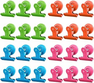 Sponsored Ad - Magnetic Clips, 24 Pieces Magnetic Metal Clips Refrigerator Whiteboard Wall Fridge Magnet Memo Note Clips C...