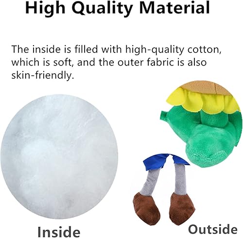 Miniatura 2 de JHESAO Juego de 6 plantas y zombis de peluche de PVZ Zombies de juguete Peashooter Conehead Zombie, 1 2 muñecos de peluche suave de pato, zombi de