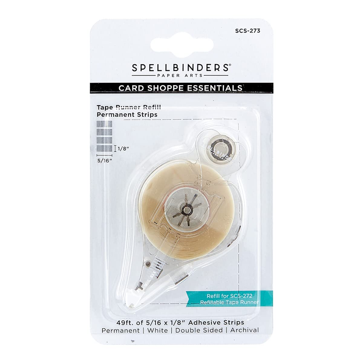 Spellbinders Tape Runner Refill Permanent Adhesive Strips Card Shoppe Essentials