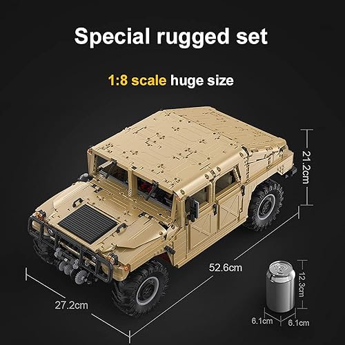 Miniatura 9 de CADA Master C61036W Humvee - Juego de bloques de construcción, 3935 piezas 18 2.4G RC Humvee SUV Off-Road Technik ladrillos de coche