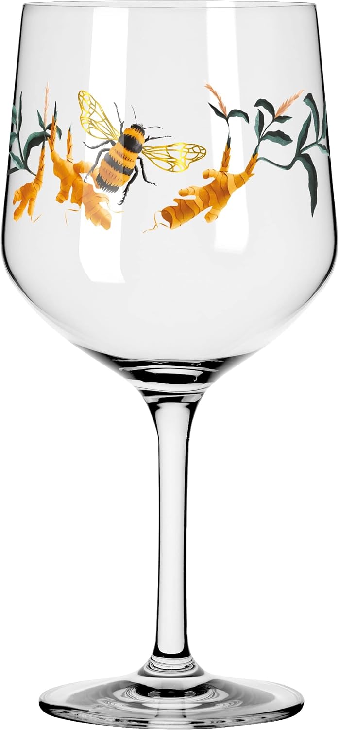 RITZENHOFF 3791002 gin glass 700 ml - Set of 2 - Botanic Glamour Series No. 1-2 pieces with paper worlds - Made in Germany