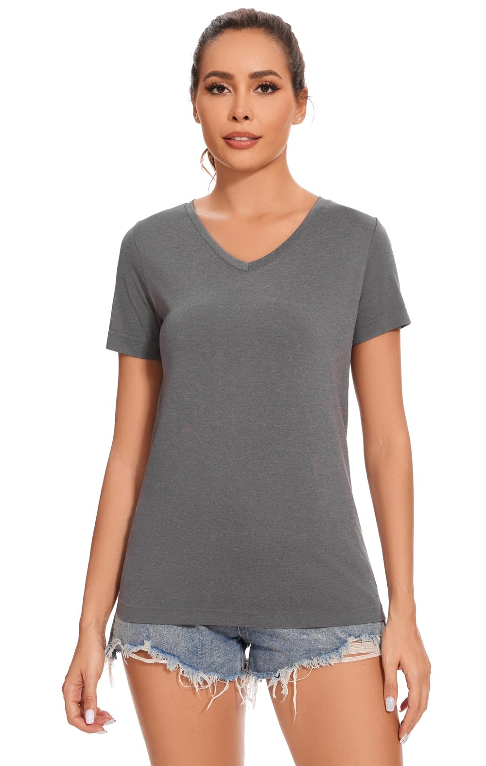 GXXGE Quick Dry Workout Tops for Women Short Sleeve Athletic Tees Breathable Gym Running Yoga T Shirts Sun Protection UPF50+