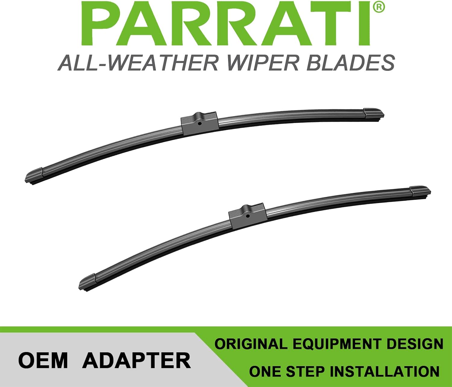 PARRATI® 24 Inch & 24 inch of High Performance Premium All-Season Automotive Replacement Windshield Wiper Blades, Easy DIY Install & Superior Road Visibility, Durable Stable And Quiet (Set of 2)
