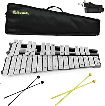 Amazon | ENNBOM 鉄琴 30音 折り畳み マレット4本 収納ケース付き 卓上