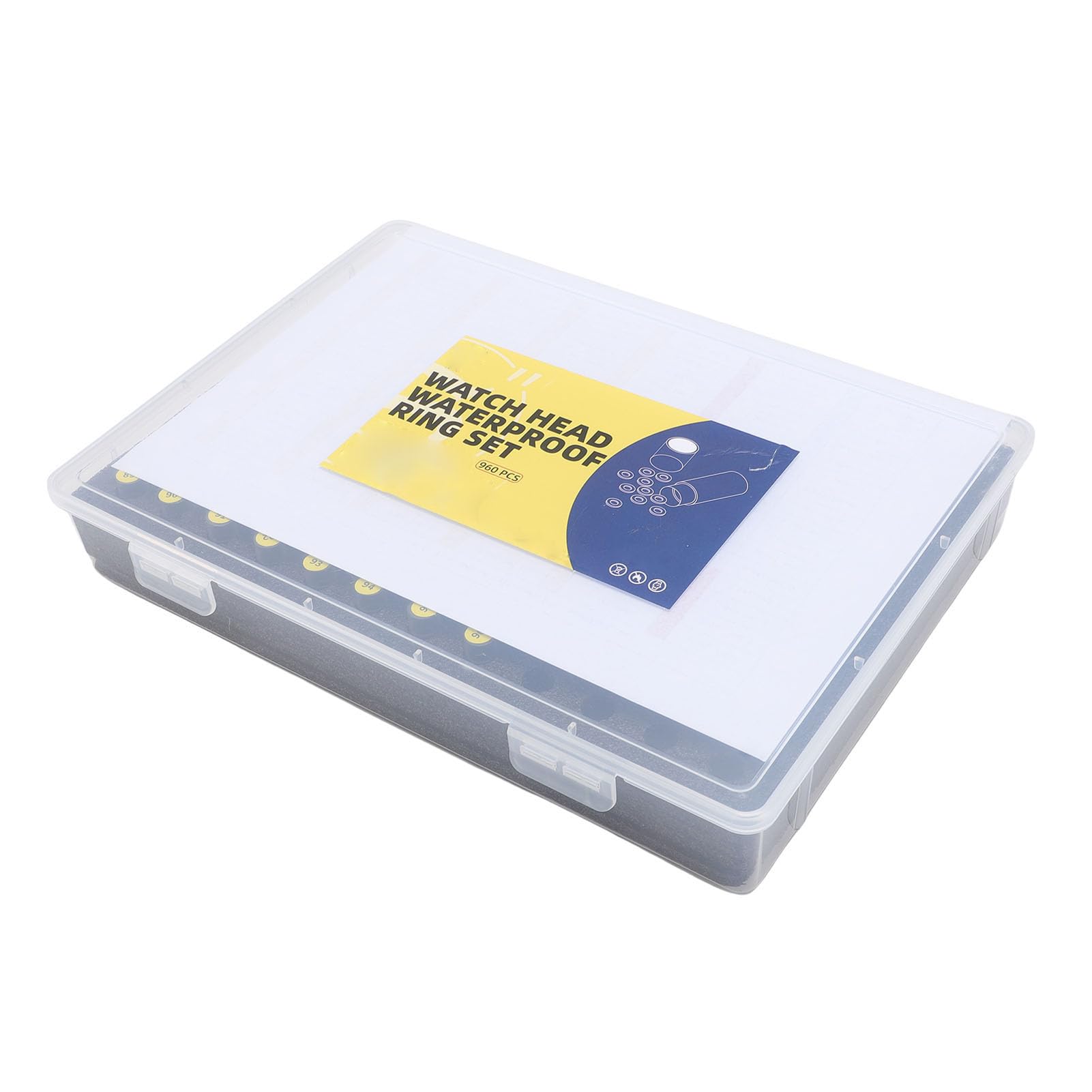 Kit di Riparazione O-ring per Orologi 96 Misure Guarnizioni in Gomma Premium per Orologi 960 Pezzi per Varie attività di Riparazione