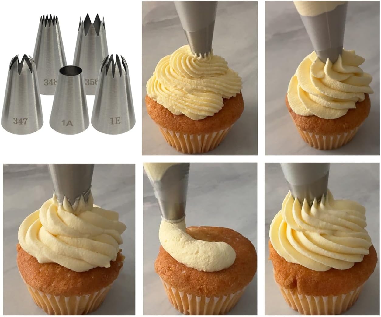 Large Piping Tips Set, Cake Decoration Tools image 4