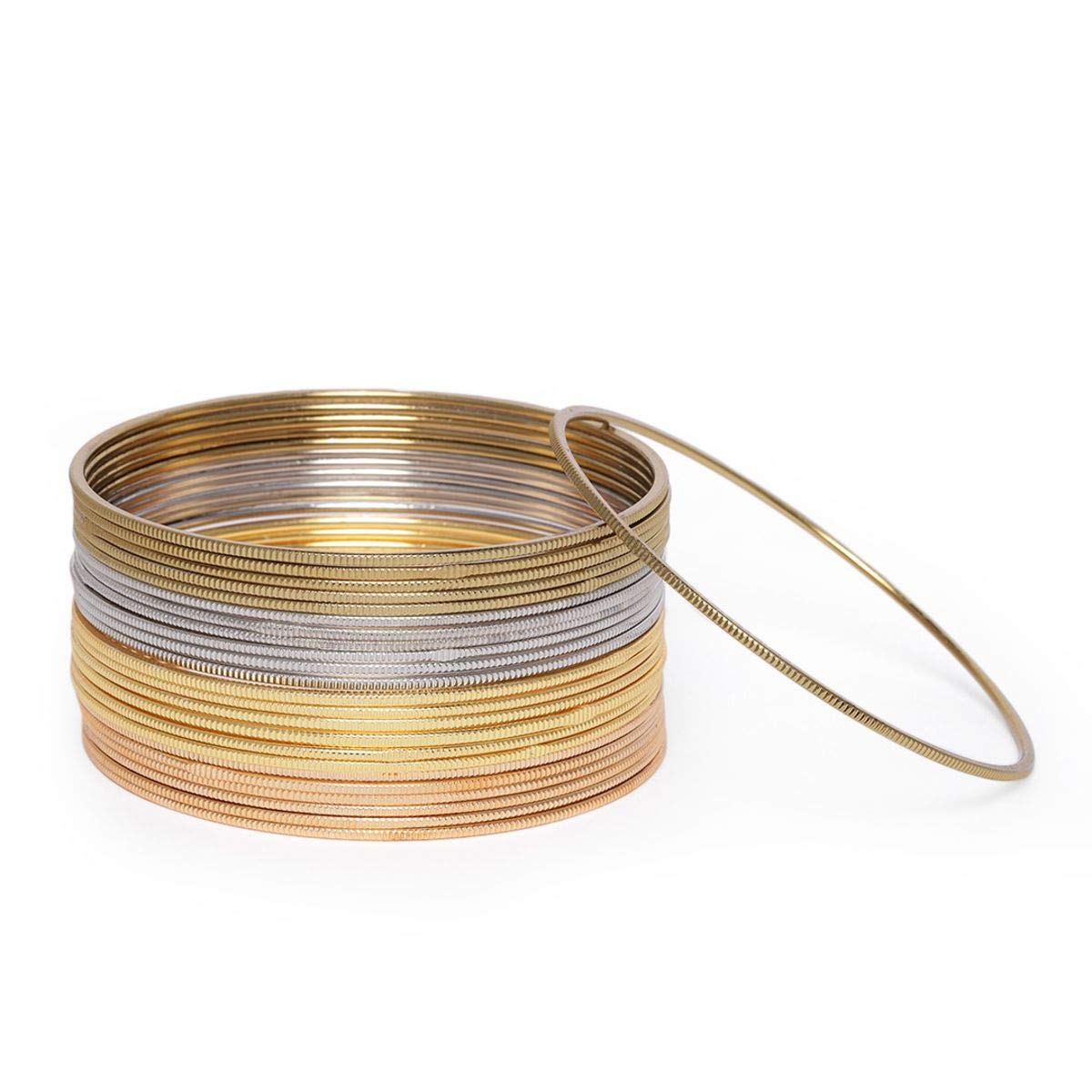 ACCESSHER Traditional Rosegold, Copper, Silver, & Gold Plated Ethnic Bangles for Women and Girls (Set of 24) | Navratri Jewellery | (B08KZTYQX1) Amazon Price History, Amazon Price Tracker