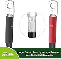 Vista 5 de Roykaw Cables de batería de carrito de golf de calibre 4 para modelos Club Car Precedent 2008 en adelante de 48 voltios, terminales de cable