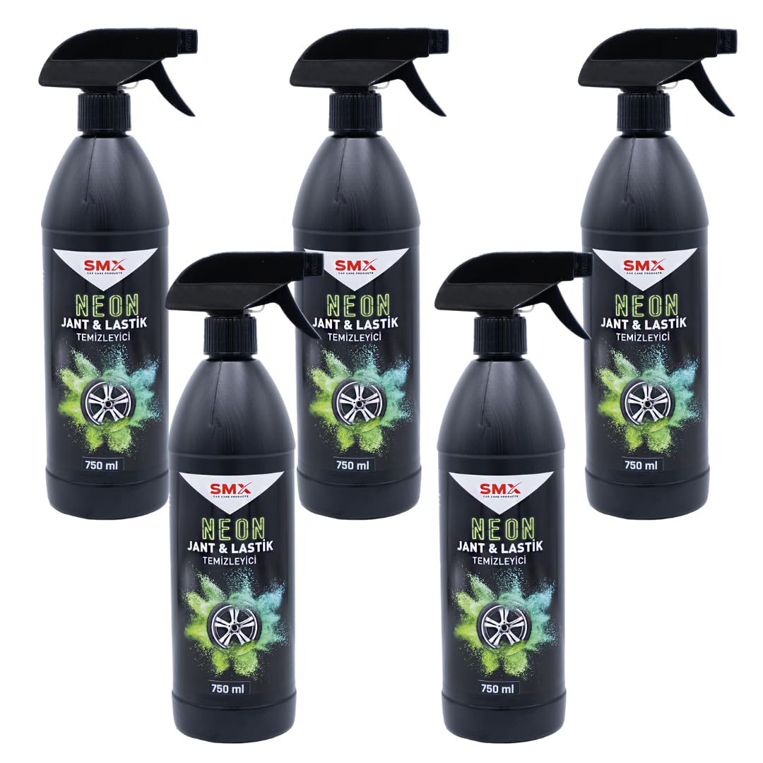 SMX Neon Jant ve Lastik Temizleyici, 750ml, Sprey Şişe, 5 Adet