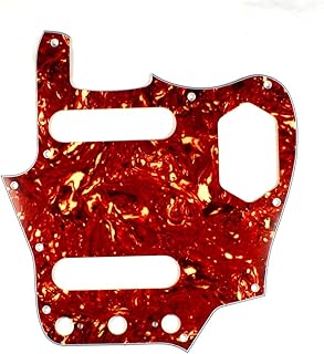 Custom Guitar Pickguard Fits Jaguar style, 4ply Tortoise Red/Vintage Reissued or SVM model
