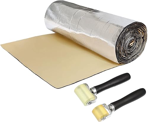 uxcell 1 Unidades Esterilla de aislamiento acústico del coche 0.197 in puerta Hood Motor aislamiento térmico Wrodillo herramienta de empuje