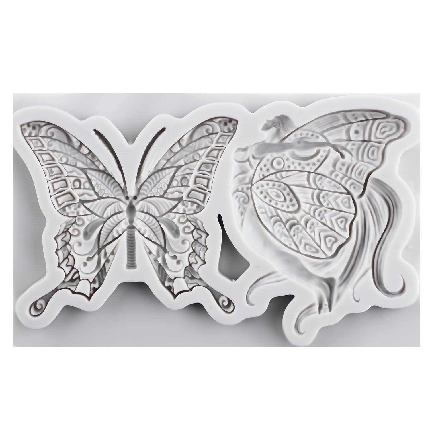 MINFEIDMS Butterfly Fondant Moulds Butterfly Fairy Silicone Mould Flower Fairy Candy Mould for Cake Decoration Cupcake Topper Chocolate Sugar Craft Gum Paste Polymer Clay - Image 3