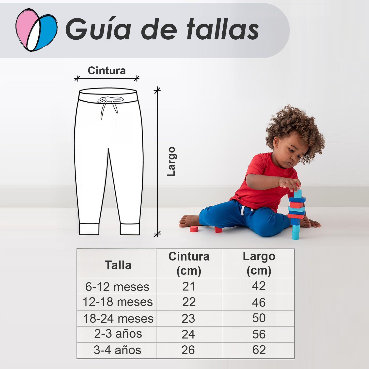 Lovjoy Pantalón Chándal Bebé Niños - Pack 3 o 5 Colores - 1-4 años - Calidad Comodidad - 100% Algodón Suave - Cintura Elástica – Unisex