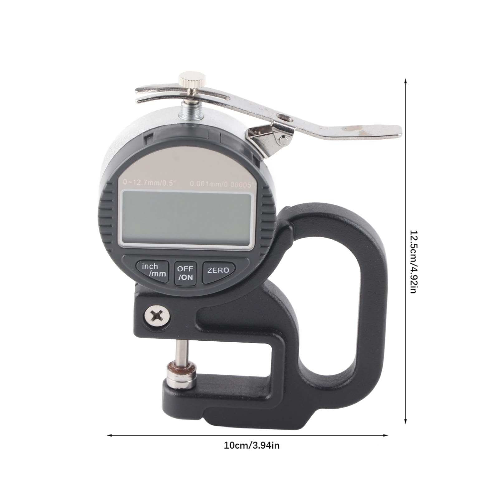Herramienta de Medición del Medidor de Espesor con Pantalla Digital LCD de 0,001 Mm, 0-12,7 Mm, Fácil de Usar, Adecuada para Medir el Espesor del Cuero