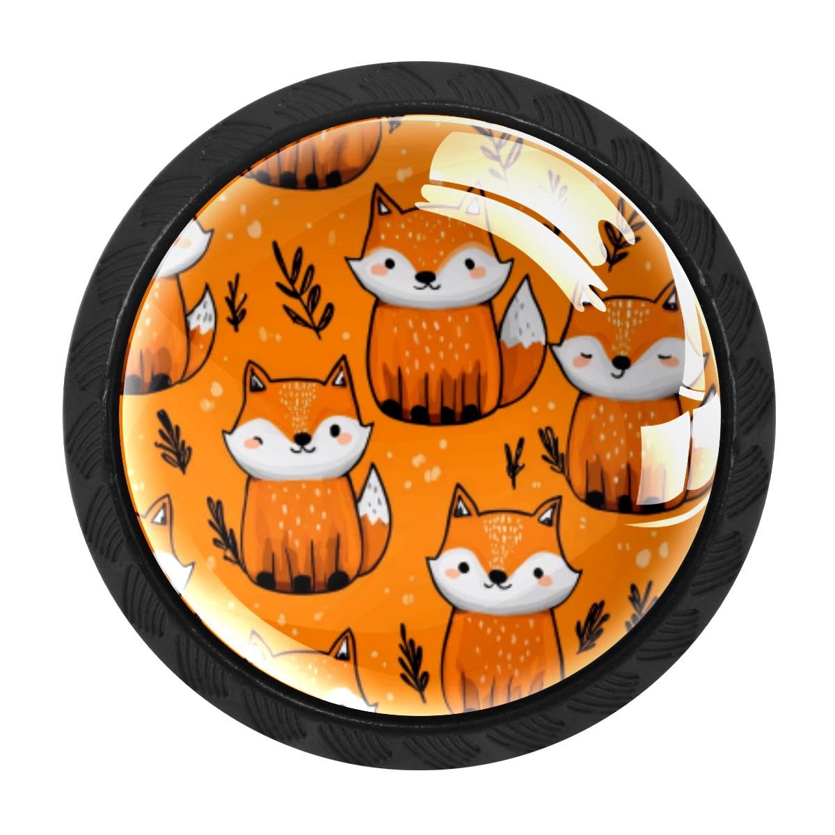 Heoeh Multi 7 4 Pcs Kitchen Cabinet Knobs, Foxes Animal Drawer Knobs Dresser Handles