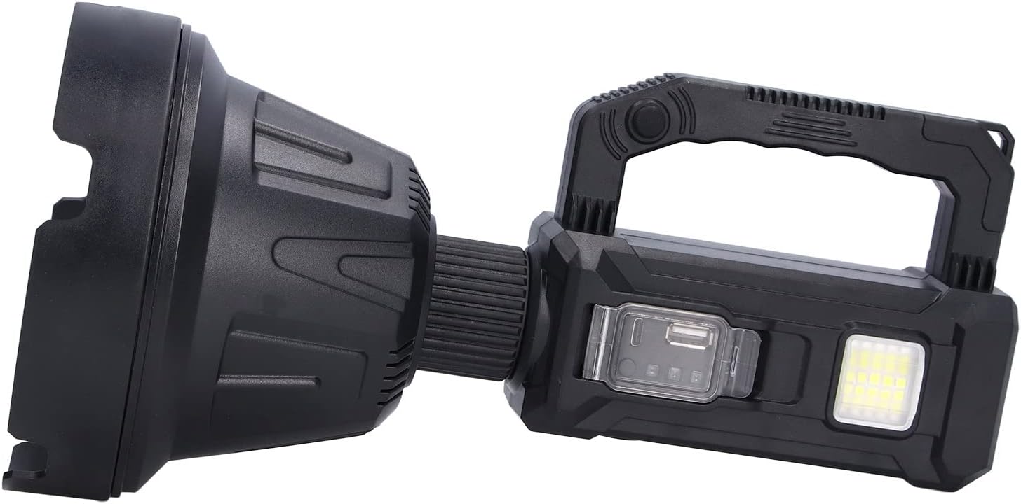 Rechargeable Spotlight LED Handheld Flashlight with 6 Lighting Modes for Adventure Travel Hiking Camping