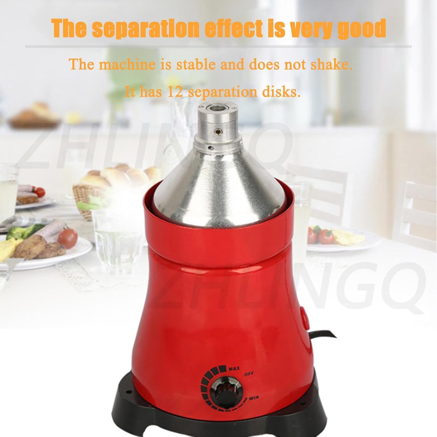 Separator do mleka dla świeżych kóz, moc 80 l/h, pojemność miski 12 l, zamień surowe mleko pełne w odtłuszczone mleko