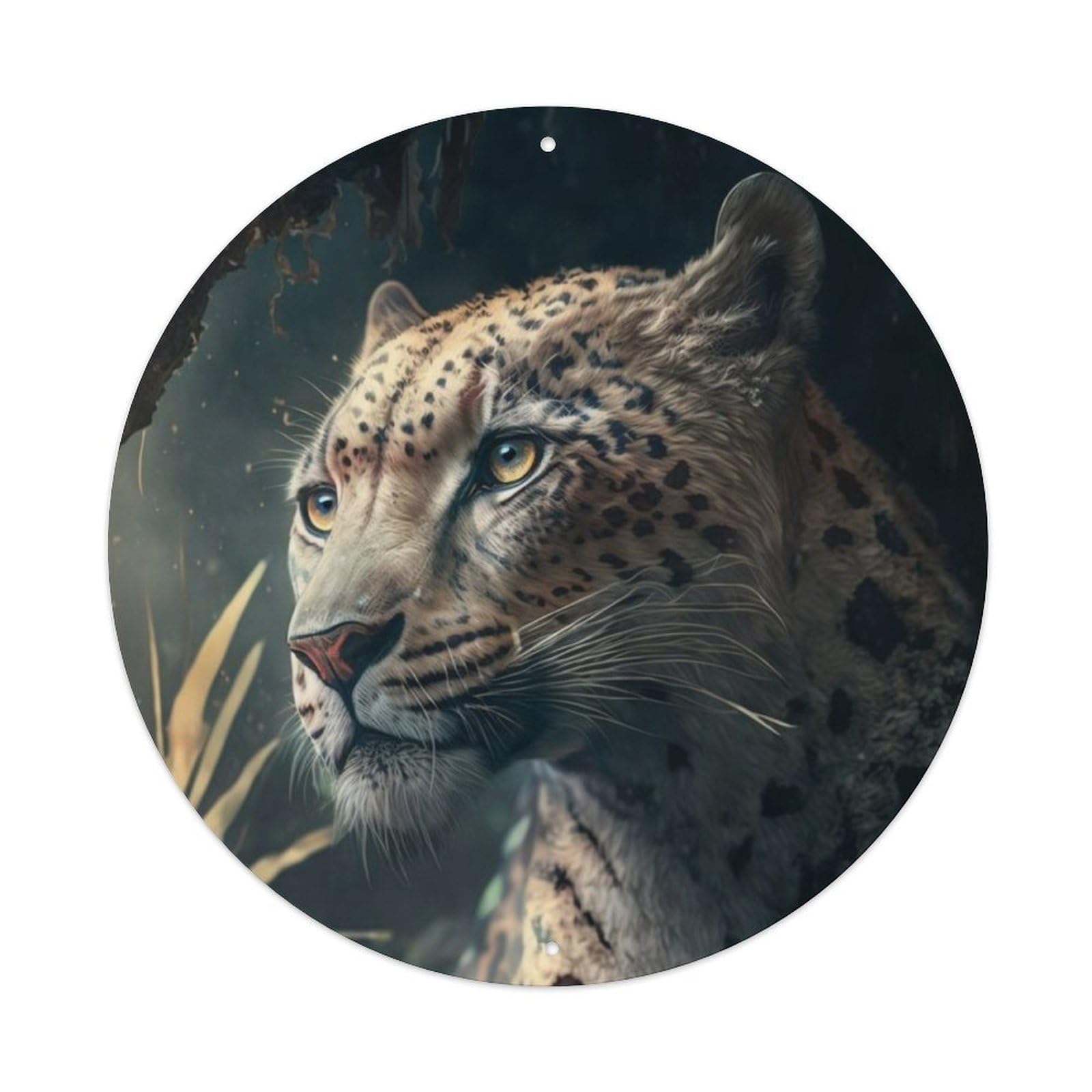 Animals Artwork Amur Leopard Vintage Metal Tin Sign Plaque Wall Decor for Cafe, Club Bar, Office, Garden Metal Poster 8x8Inch