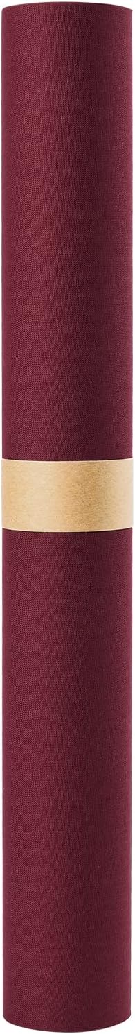 Wooqu Book Cloth, Fabric Surface and Paper Backed, Easy to Use, Strong, 17x29”, for Book Binding, Dark Red