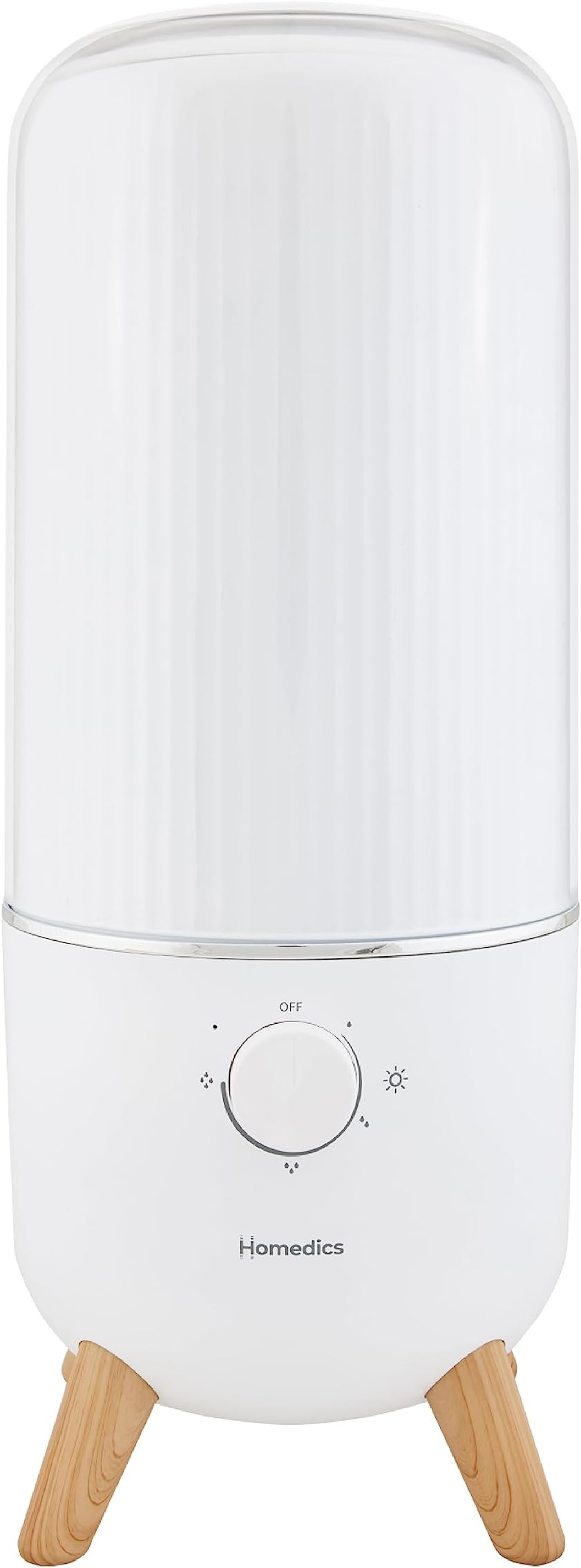 - Homedics Ultrasonic Humidifier, Bedrooms and Home Offices, 0.97-Gallon Tank, 45-Hour Runtime, Visible Ultra-Quiet Cool Mist, Aromatherapy, Demineralization Cartridge, Night-Light, Auto-Off, White