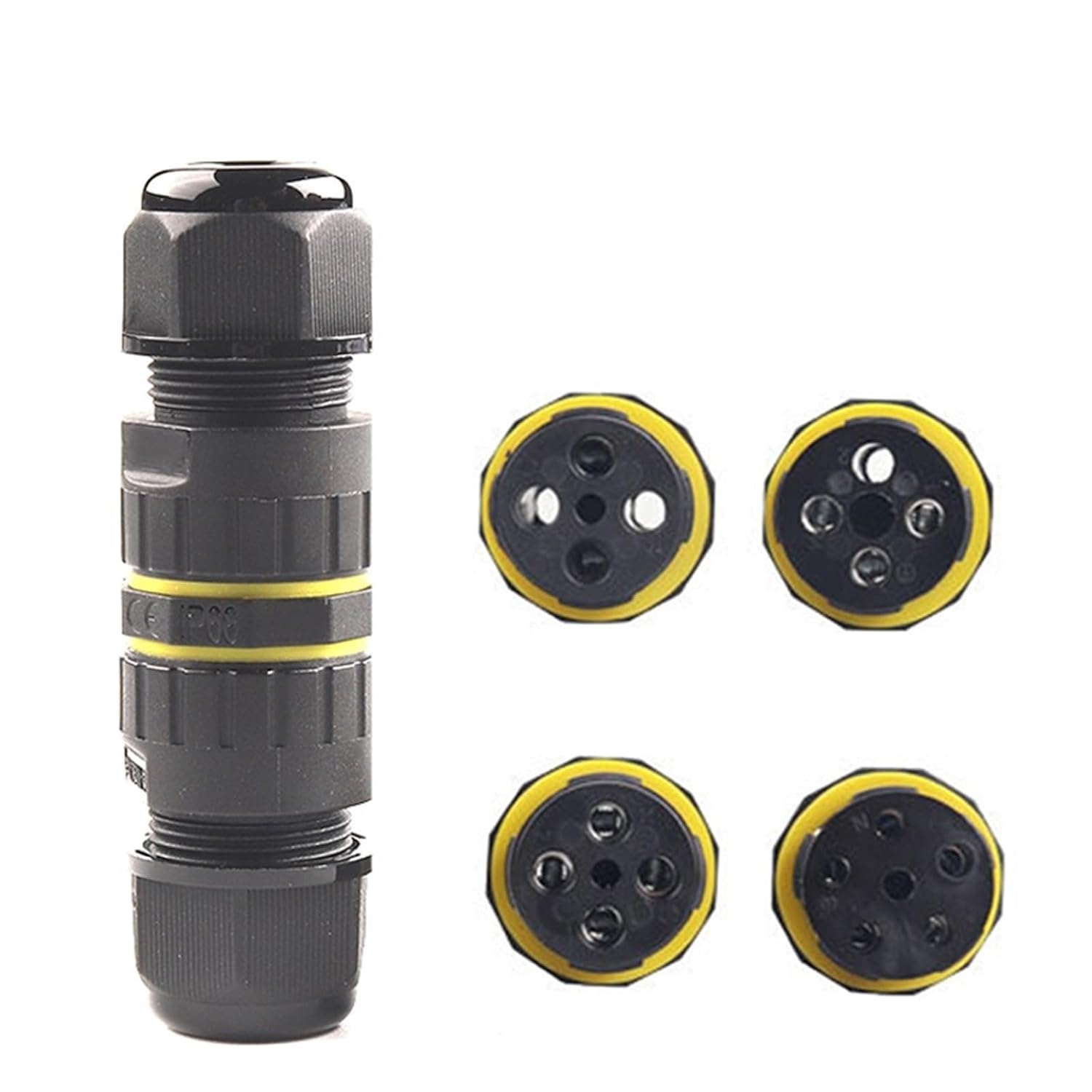 1PCS IP68 M25 Electrical Waterproof Connector 2/3/4/5 Pin Wiring Terminal Screw Fixed for 5-14mm Quick Cable Wire Connector(5P 5.0-9.0mm)