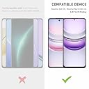 SupCares Tempered Glass for Realme 14X and Realme Narzo 80 Lite (6.67 Inch) With Installation Kit | 9H Edge to Edge Screen Protector | Black gallery image