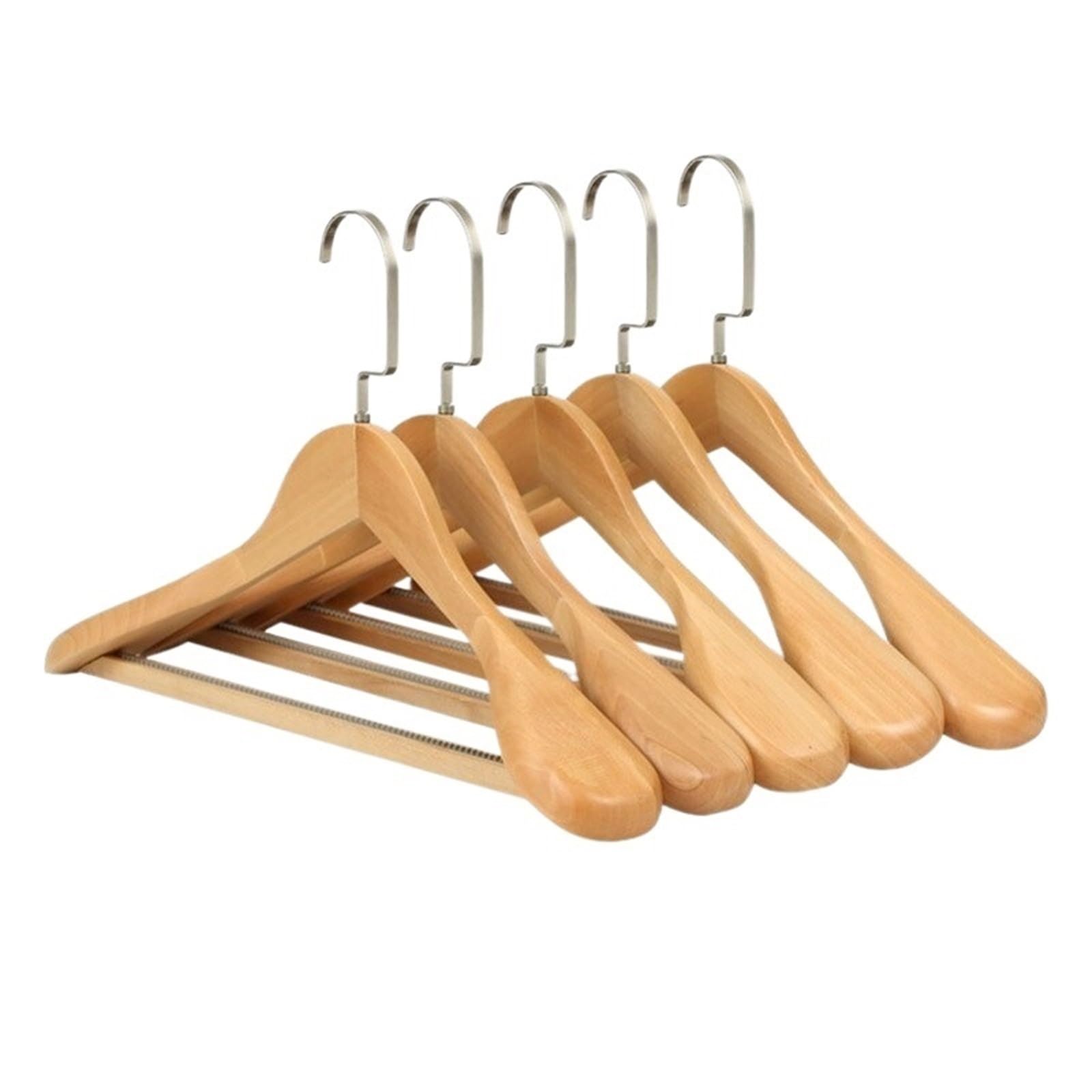TXGJWRA Coat Hangers Wide Hanger Wardrobe Cabides Closet para 5Pcs Suit Hanger Suit Hangers for Shoulder Clothes Wooden,C-Women