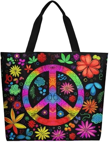 Bolsa de lona grande para mujer, bolso de hombro casual, reutilizable, playa, compras, compras, bolsa de comestibles para exteriores