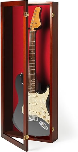 Miniatura 80 de PENNZONI Vitrina para guitarra eléctrica, estuche acrílico para guitarra eléctrica, soporte de pared, estuche de pared para guitarra hecha de marco