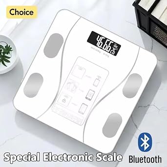 DIGITAL Scale Bluetooth Body Analysis - Digital Smart Weighing-Oil Meter Weighing Smart Android and iOS Compatible - BLACK or GRAY