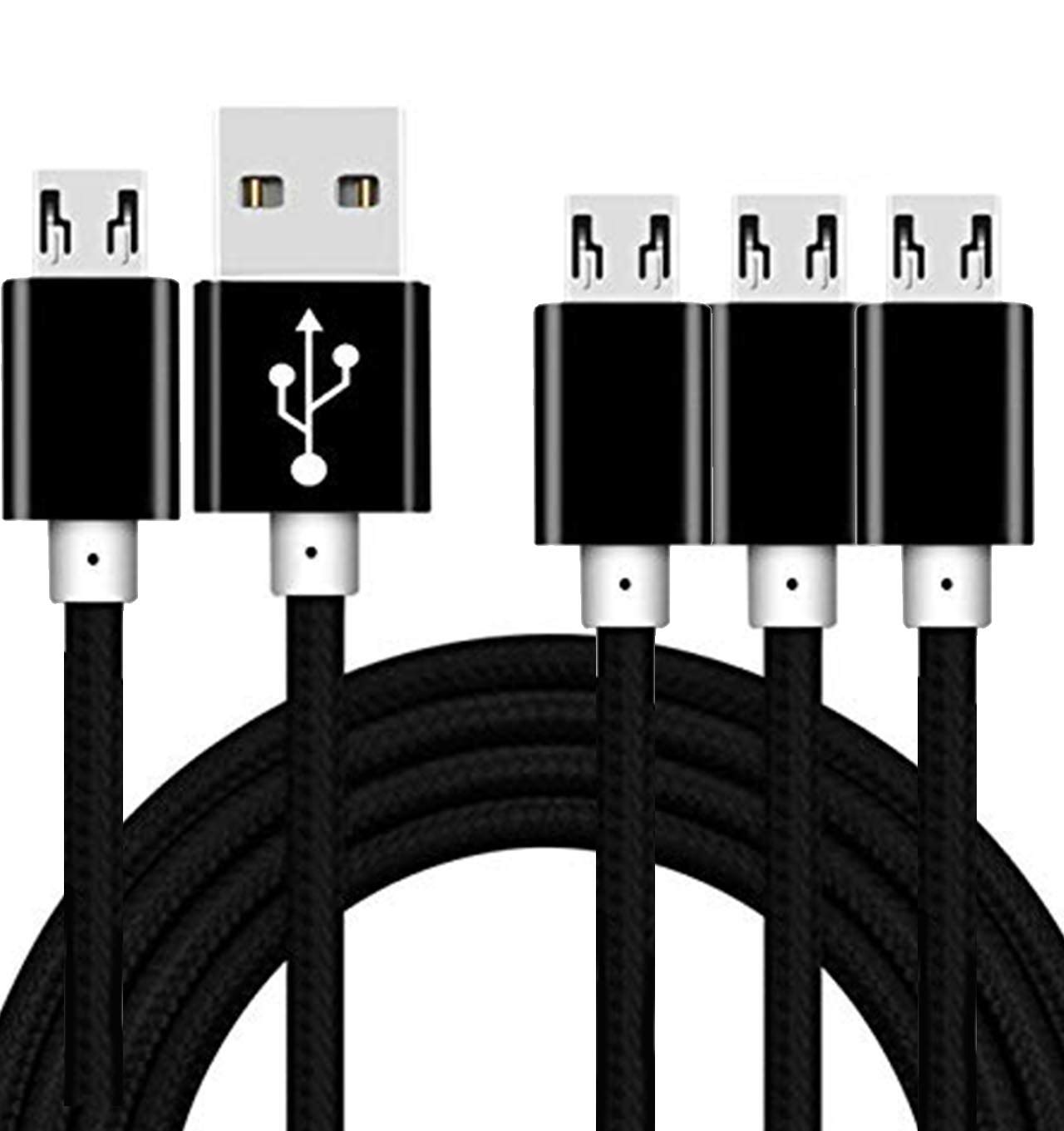 [4Pack] Micro USB Cord,Data sync and Power Charging Kindle fire Charger Cord