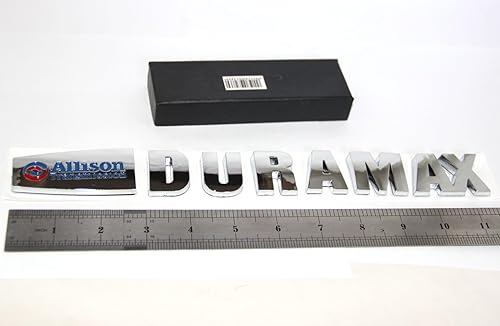 Miniatura 10 de Yoaoo 2 emblemas Allison Duramax para GM 2015 Silverado 2500HD 3500HD, fabricante original, Negro (Black-1)