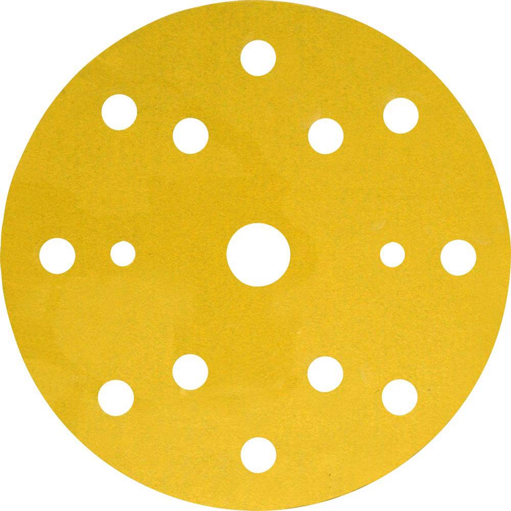 3M Hookit Disco Soporte de Papel 255P, 150 mm, Con 15 agujeros(LD861A), P80, 100/Caja