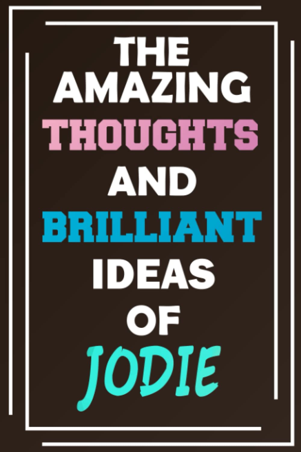 The Amazing Thoughts and Brilliant Ideas of Jodie: Unleash Your Imagination - Blank Lined Notebook