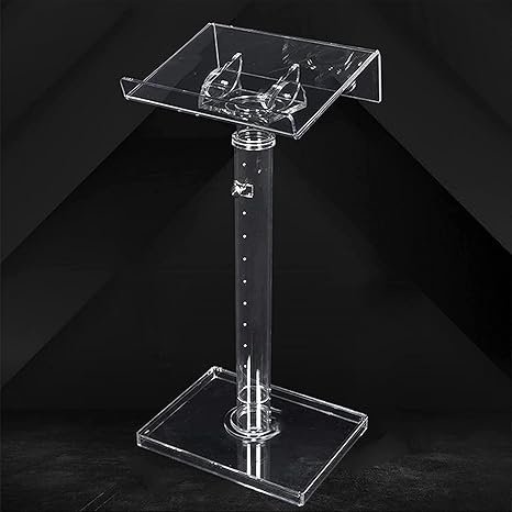 Amazon Co Jp ガラスの表彰台 オフィス会議の表彰台 アクリルホテルのウェルカムテーブル スピーチマスターの儀式用テーブル 教会 結婚式 Clear 文房具 オフィス用品