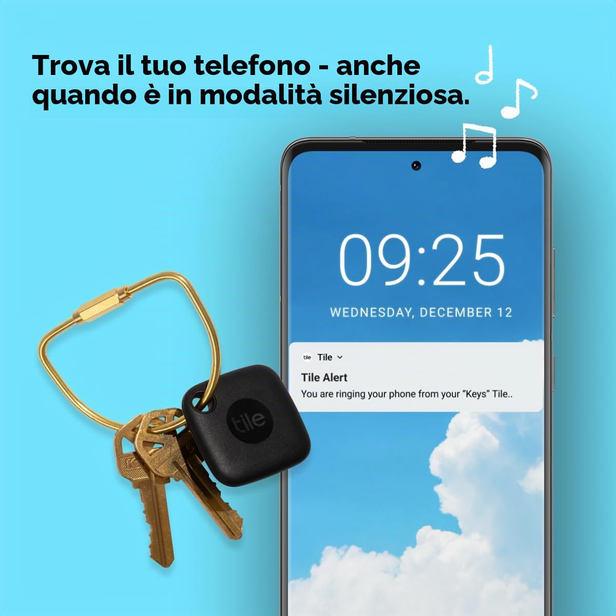 Tile Mate (2022) Bluetooth Trova oggetti,2 Pezzi, Portata rilevamento 60m, compatibile con Alexa, Google Home, iOS e Android, Trova chiavi, telecomandi e altro, Nero/Bianco