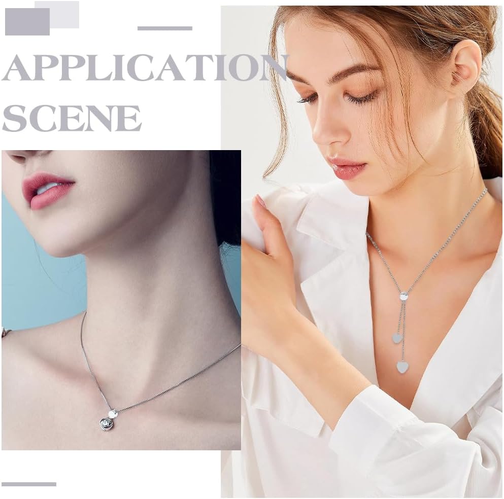 10Pcs Double Hole Stopper Beads 8mm Flat Round Silicone Slider Brass Loose Spacer Beads for Jewelry Making Accessory Supplies DIY Craft Leather Cord Bracelets Necklace Dangle Earring - Image 4