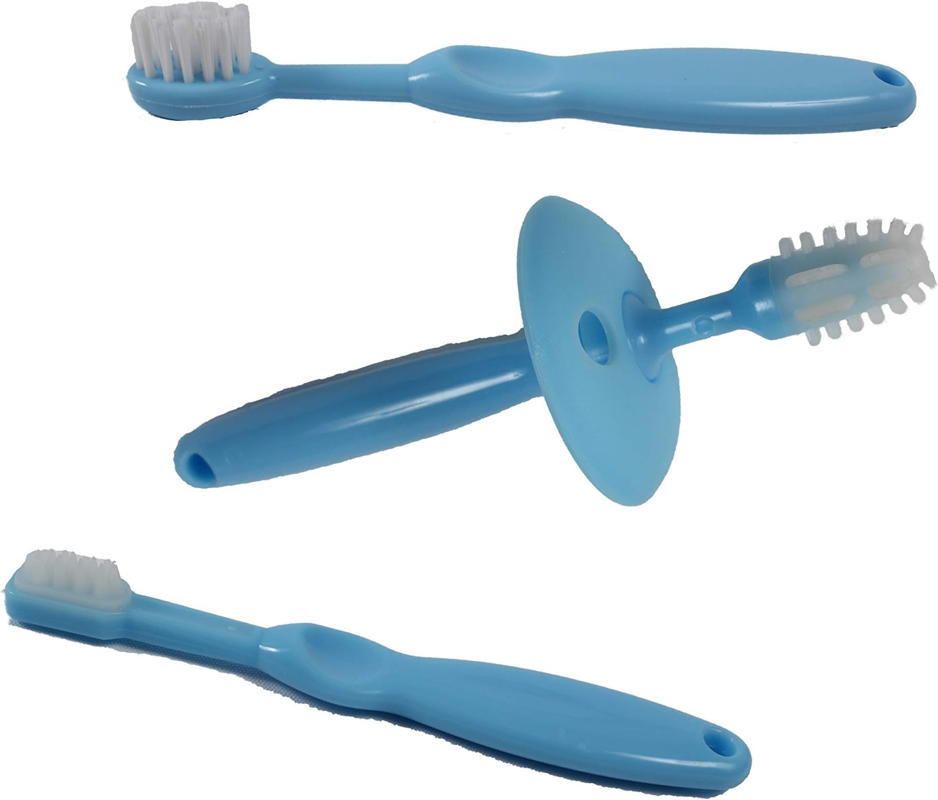 Sweetie Toothbrush Set (3 Pack)1-360ยฐ Silicone Baby Toothbrush Infant Training 2-Tooth Brush Age 0-2 Baby 3-Toothbrush, First Brush (Color May Vary)