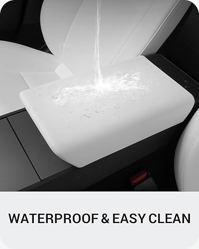 Miniatura 27 de BASENOR Funda para consola central mejorada para Tesla Modelo Y Modelo 3, funda de reposabrazos de TPU antideslizante, accesorios interiores