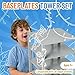 Strictly Briks Building Toy Stackable Baseplates - Compatible with Lego & All Major Brands - 4-Pack, 10 x 10 in, Light Gray - 30 Stackers & Brick Plate Display for Towers & Shelves