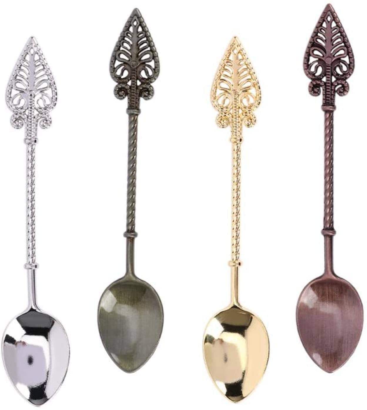 Löffel Restaurants Vintage Löffel Royal Style Teelöffel Kaffee Dessert Scoop Geschirr Küchenwerkzeug Esslöffel Hause(A)