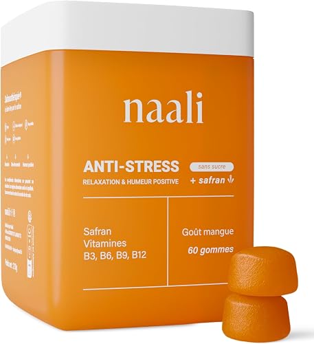 Gummies Anti Stress Safran Vitamines B3 B6 B9 B12 Naali