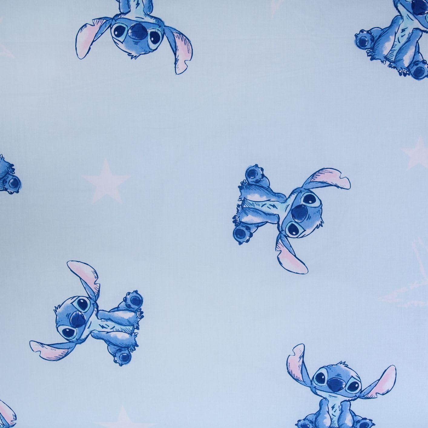 Stitch Aloha Pościel 140x200 + Poszewka Bawełna Niebieska Dziewczynki | Odwracalna pościel jednoosobowa | Bawełna naturalna oddychająca Oeko-Tex | Lilo & Stitch | Nastolatki | Do prania w pralce