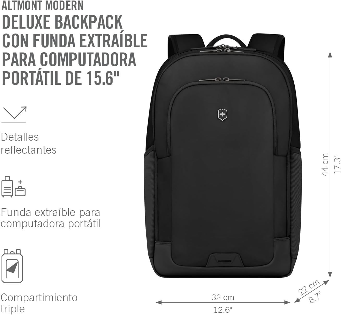 Victorinox Altmont Modern Deluxe Backpack Black