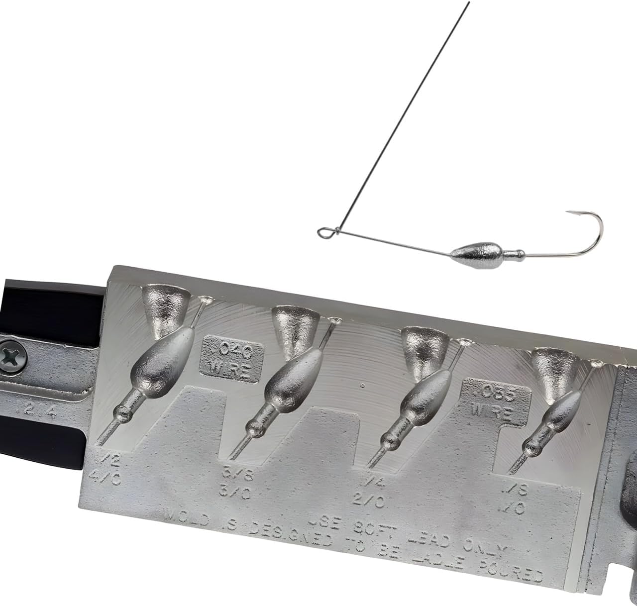 Do It Mold Bullet Spinner Jig Size 1/8, 1/4, 3/8, 1/2 oz Do it Mold (1214) SJ-4B-A Cavities 4 Total